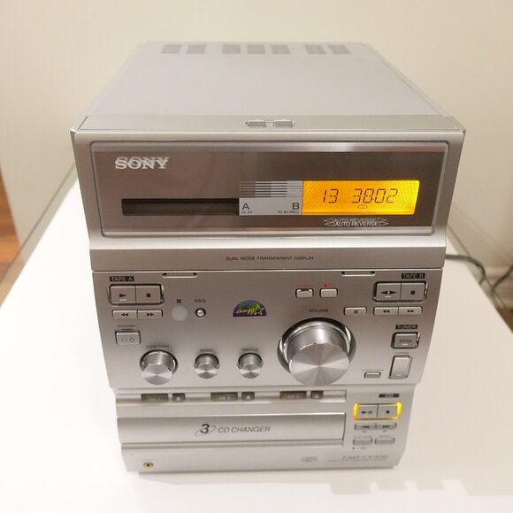 Sony CMT-CP300 HiFi Bookshelf Stereo 3-CD Changer Dual Cassette AM/FM No Remote - Picture 5 of 13